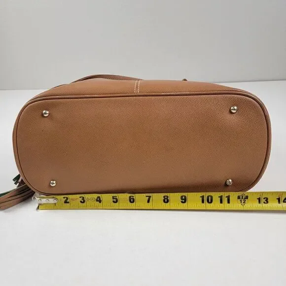 Dooney & Bourke Davis Tassel Saffiano Zip Shopper Tote Pebble Tan Leather Purse - Picture 7 of 16